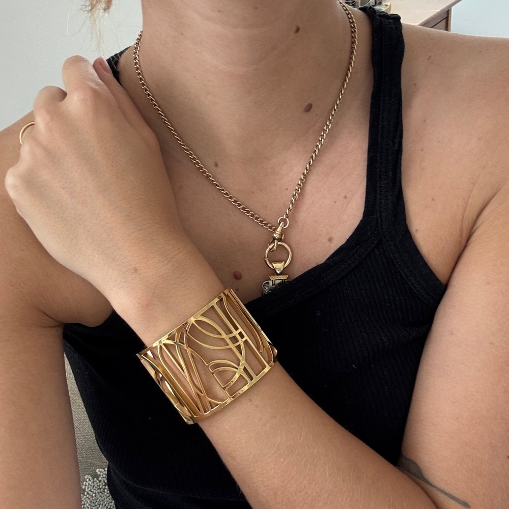Skultuna Bangle bracelet gold Black Gift Box with Velvet Pouch